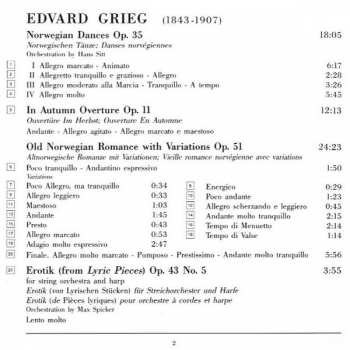 CD Edvard Grieg: Old Norwegian Romance / Norwegian Dances / In Autumn Overture / Erotik (From Lyric Pieces) / Two Icelandic Melodies