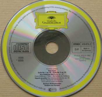 CD Edvard Grieg: Peer-Gynt-Suiten No. 1 & 2 / Aus Holbergs Zeit / Sigurd Jorsalfar