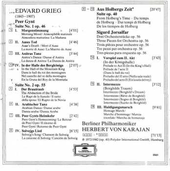 CD Edvard Grieg: Peer-Gynt-Suiten No. 1 & 2 / Aus Holbergs Zeit / Sigurd Jorsalfar