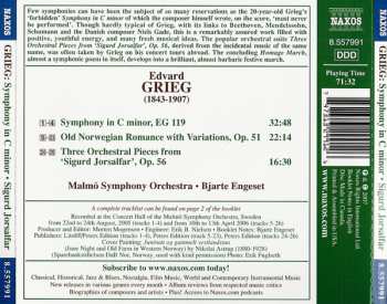 CD Edvard Grieg: Symphony In C Minor - Three Pieces Form 'Sigurd Jorsalfar'