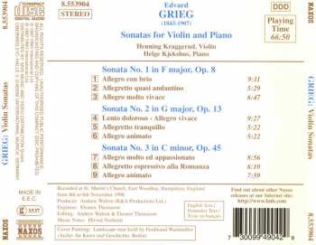 CD Edvard Grieg: Violin Sonatas Nos. 1-3