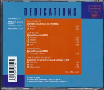 CD Alun Hoddinott: Dedications (Four British Clarinet Concertos Composed For Janet Hilton)