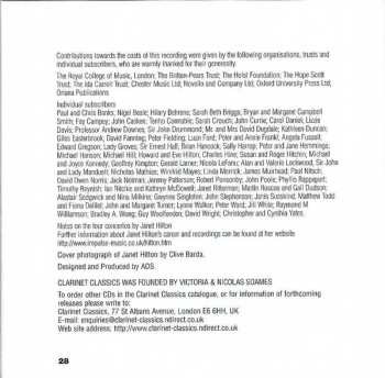 CD Alun Hoddinott: Dedications (Four British Clarinet Concertos Composed For Janet Hilton)