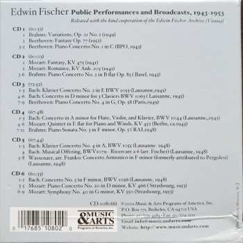 6CD/Dobozkészlet Edwin Fischer: The Legacy Of A Great Pianist (Concert Performances And Broadcasts 1943-1953)