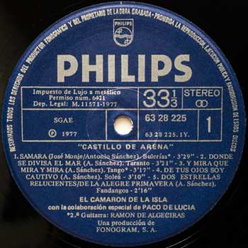 LP Paco De Lucía: Castillo De Arena