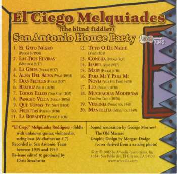 CD El Ciego Melquiades: San Antonio House Party