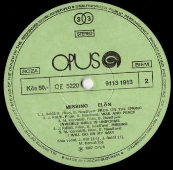 LP Elán: Missing