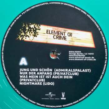 2LP Element Of Crime:  Wenn Es Dunkel Und Kalt Wird In Berlin (Ein Film Von Charly Hübner)  (Original Soundtrack) CLR | LTD