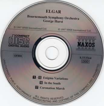 CD Sir Edward Elgar: Enigma Variations / In The South / Coronation March
