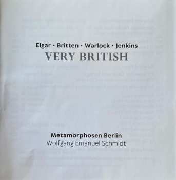 CD Sir Edward Elgar: Very British - Metamorphosen Berlin