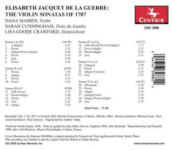 CD Élisabeth Jacquet de La Guerre: The Violin Sonatas Of 1707