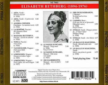 CD Elisabeth Rethberg: Elisabeth Rethberg (1894 - 1976)