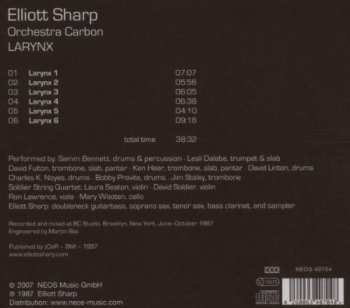 CD Elliott Sharp: Larynx