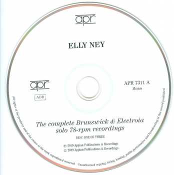 3CD Elly Ney: The Complete Brunswick & Electrola Solo 78-rpm Recordings