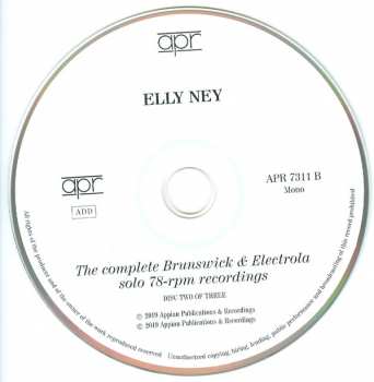 3CD Elly Ney: The Complete Brunswick & Electrola Solo 78-rpm Recordings