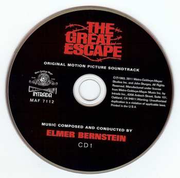 3CD Elmer Bernstein: The Great Escape (Complete Original MGM Motion Picture Soundtrack)