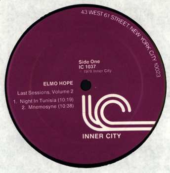 CD Elmo Hope: Last Sessions Vol. 2