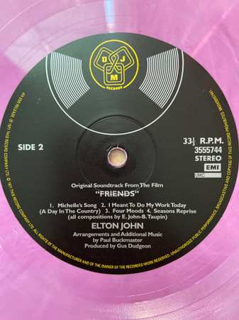 LP Elton John: Friends (Original Soundtrack) LTD | CLR