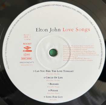 2LP Elton John: Love Songs