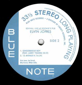 3LP Elvin Jones: Revival (Live At Pookie's Pub)
