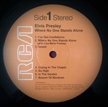 LP Elvis Presley: Where No One Stands Alone