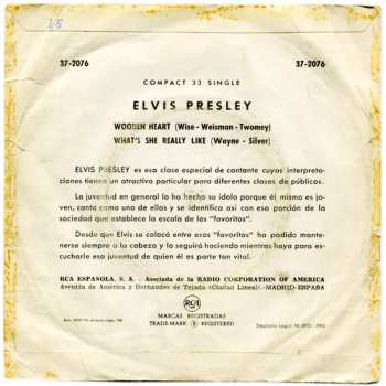 SP Elvis Presley: Wooden Heart = Corazón De Madera / What's She Really Like