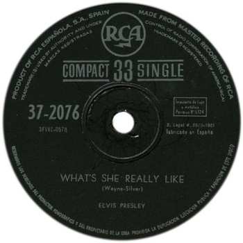 SP Elvis Presley: Wooden Heart = Corazón De Madera / What's She Really Like