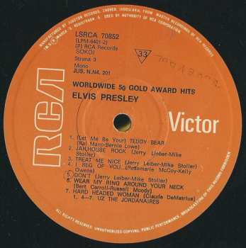 4LP/Dobozkészlet Elvis Presley: Worldwide 50 Gold Award Hits