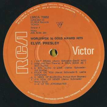 4LP/Dobozkészlet Elvis Presley: Worldwide 50 Gold Award Hits
