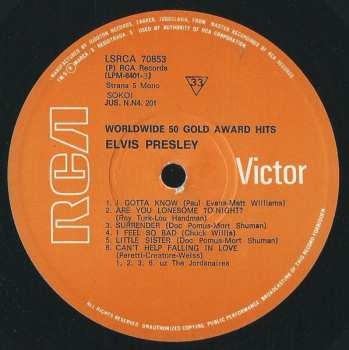 4LP/Dobozkészlet Elvis Presley: Worldwide 50 Gold Award Hits