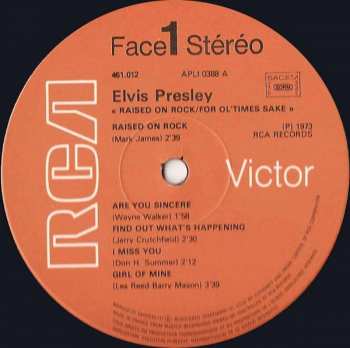 LP Elvis Presley: Raised On Rock / For Ol' Times Sake LTD
