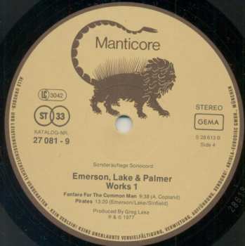 2LP Emerson, Lake & Palmer: Works (Volume 1)