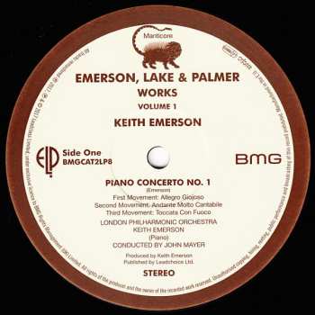 2LP Emerson, Lake & Palmer: Works (Volume 1)