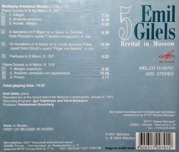 CD Wolfgang Amadeus Mozart: Recital In Moscow 5