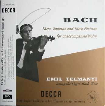 3LP/Dobozkészlet Johann Sebastian Bach: Three Sonatas And Three Partitas For Unaccompanied Violin