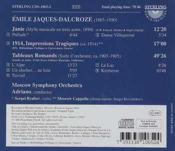 CD Adriano: Janie • 1914, Impressions Tragiques • Tableaux Romands