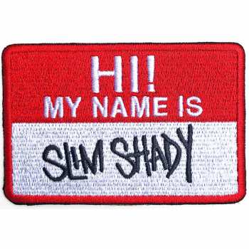 Merch Eminem: Felvarró Slim Shady Name Badge