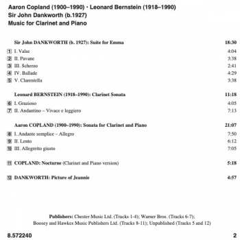 CD Leonard Bernstein: Music For Clarinet And Piano
