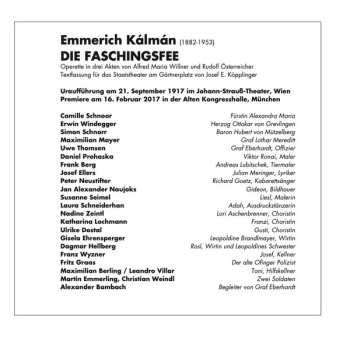 CD Chor Des Theaters Am Gärtnerplatz München: Die Faschingsfee