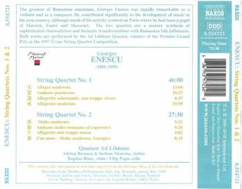 CD George Enescu: String Quartets Nos. 1 & 2