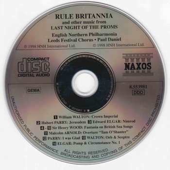 CD English Northern Philharmonia: Rule Britannia And Other Music From Last Night Of The Proms