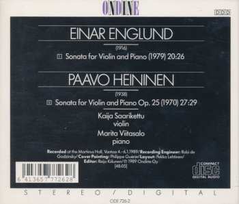 CD Einar Englund: Sonatas For Violin And Piano