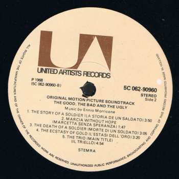 LP Ennio Morricone: The Good, The Bad And The Ugly - Original Motion Picture Soundtrack