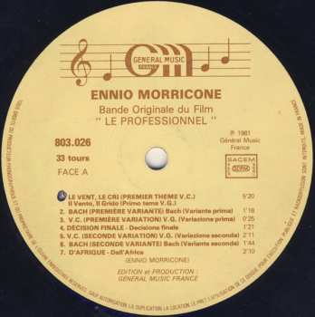 LP Ennio Morricone: Le Professionnel (Bande Originale Du Film)