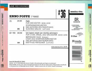 CD Enno Poppe: #36 | Fett / Ich Kann Mich An Nichts Erinnern