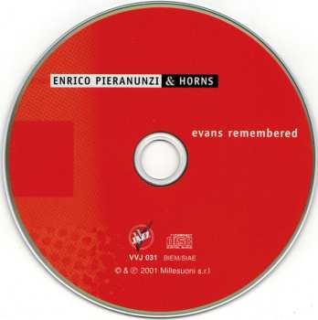 CD Enrico Pieranunzi: Evans Remembered