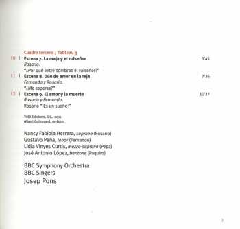 CD Enrique Granados: Goyescas ('Los Majos Enamorados' Opera)