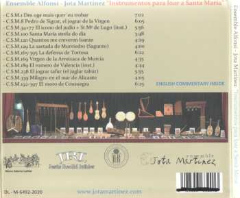 CD Jota Martínez: Instrumentos Para Loar A Santa María