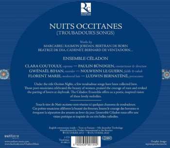 CD Ensemble Céladon: Nuits Occitanes (Troubadour's Songs)
