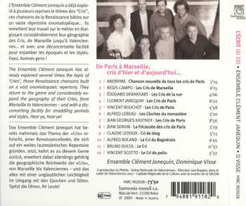 CD Ensemble Clément Janequin: L'Ecrit Du Cri (Renaissance & 19th To 21st-Century Songs)